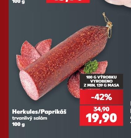 Herkules/Paprikáš trvanlivý salám