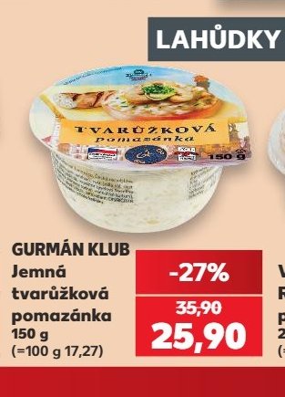 GURMÁN KLUB Jemná tvarůžková pomazánka 150 g