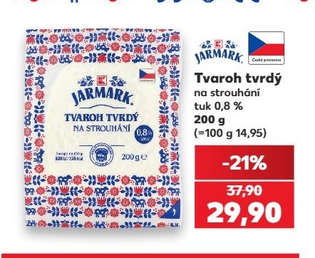 Tvaroh tvrdý na strouhání 200 g