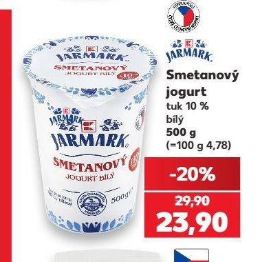 Smetanový jogurt tuk 10 % bílý 500 g