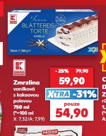 Zmrzlina vanilková s kakaovou polevou
