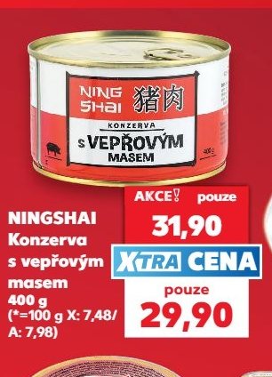 NINGSHAI Konzerva s vepřovým masem 400 g