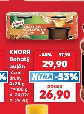 KNORR Bohatý bujón různé druhy 4x28 g