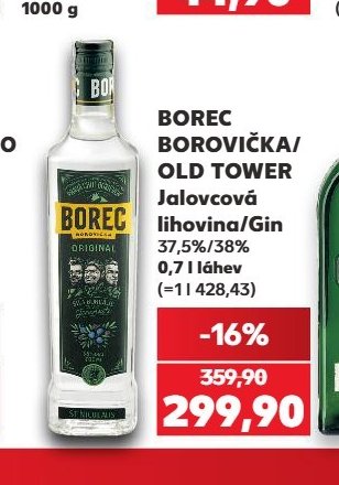 Borec Borovička/Old Tower lihovina/gin