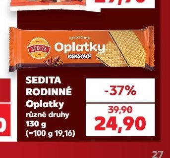 Sedita rodinné oplatky