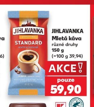 JIHLAVANKA Standard mletá káva