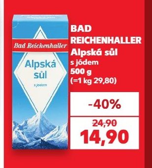 BAD REICHENHALLER Alpská sůl s jódem 500 g
