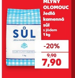 SOLNÉ MLÝNY OLOMOUC Jedlá kamenná sůl 1 kg