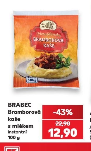 BRABEC Bramborová kaše s mlékem instantní 100 g