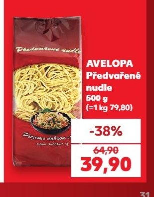 AVELOPA Předvařené nudle 500 g