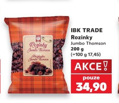 IBK TRADE Rozinky Jumbo Thomson 200 g