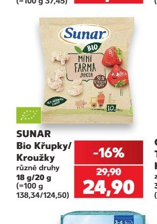 SUNAR Bio Křupky/ Kroužky