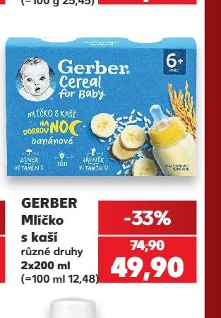 GERBER Mlíčko s kaší