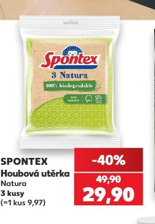 SPONTEX Houbová utěrka Natura 3 kusy