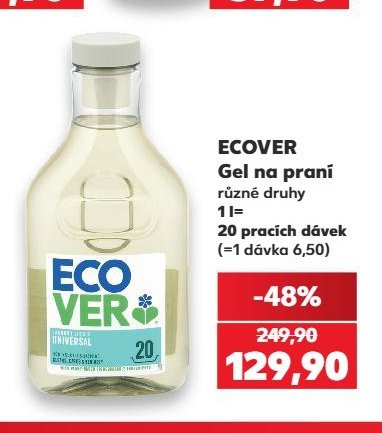 ECOVER Gel na praní různé druhy 1 l