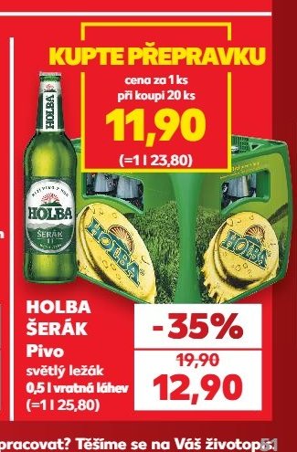 Holba Šerák Pivo světlý ležák