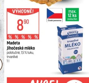 Madeta Jihočeské mléko