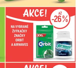 Žvýkačky Orbit a Airwaves