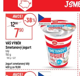 Váš Výběr Smetanový jogurt bílý