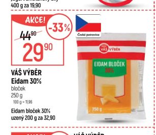 Váš Výběr Eidam 30% bloček