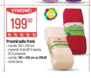 Prostěradlo froté