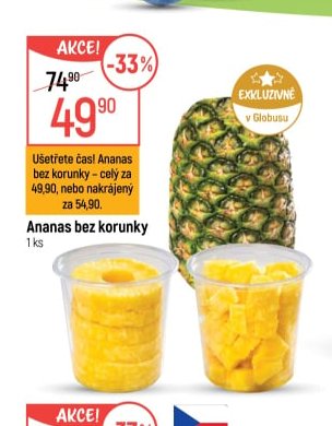Ananas bez korunky