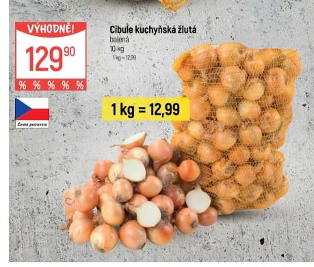 Cibule kuchyňská žlutá