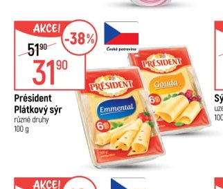 Président Plátkový sýr