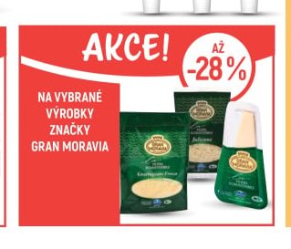 NA VYBRANÉ VÝROBKY ZNAČKY GRAN MORAVIA