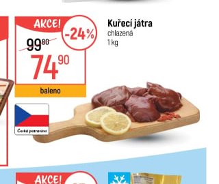 Kuřecí játra chlazená 1 kg