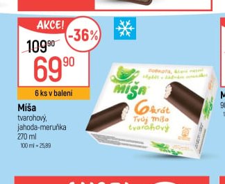 Míša tvarohový, jahoda-meruňka 270 ml