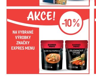 Na vybrané výrobky značky Expres Menu
