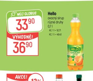 Hello ovocný sirup