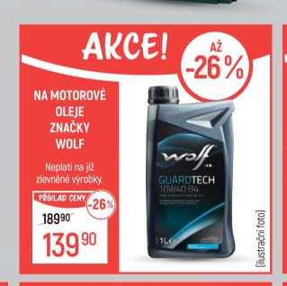 Motorové oleje značky WOLF