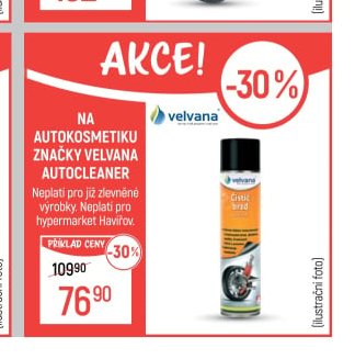 Autokosmetika značky VELVANA AUTOCLEANER