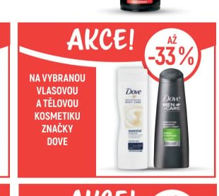 Na vybranou vlasovou a tělovou kosmetiku Dove