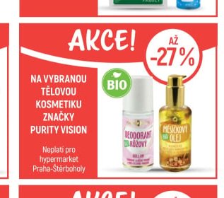 Na vybranou tělovou kosmetiku Purity Vision
