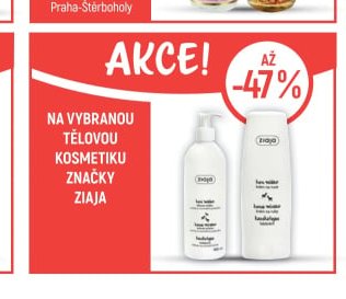 Na vybranou tělovou kosmetiku Ziaja