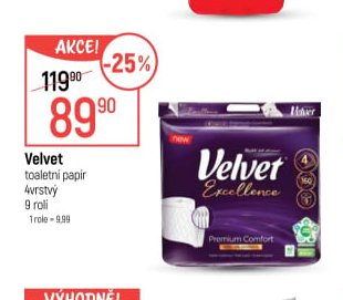 Velvet toaletní papír