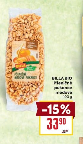 BILLA BIO Pšeničné pukance medové