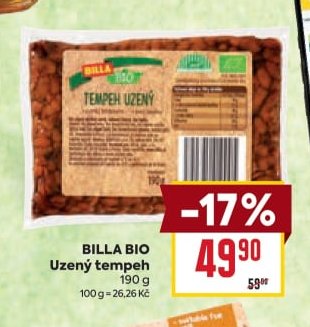 BILLA BIO Uzený tempeh