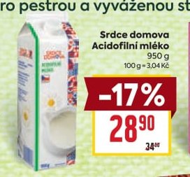 Srdce domova Acidofilní mléko