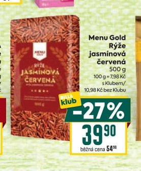 Menu Gold Rýže jasmínová červená