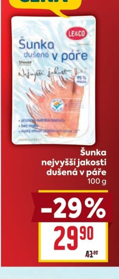 Šunka nejvyšší jakosti dušená v páře