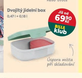 Dvojitý jídelní box 0,47 l + 0,18 l
