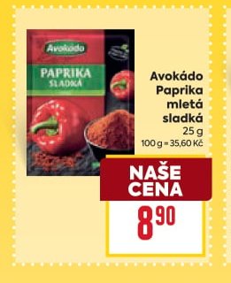 Avokádo Paprika mletá sladká