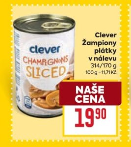 Clever Žampiony plátky