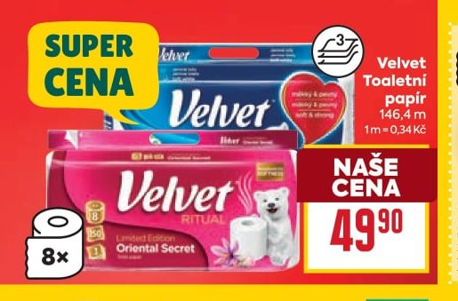 Velvet Toaletní papír