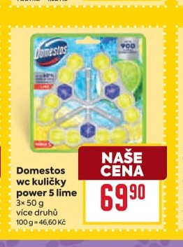 Domestos wc kuličky power 5 lime