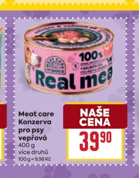 Meat care Konzerva pro psy vepřová